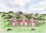 Postcard DIN-A6 Fairy Houses Iceland NO6
